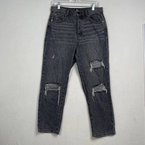 BDG Urban Outfitters Gray Wash Distressed Slim Straight‎ Button Fly Jeans, SZ 30 - Picture 1 of 13